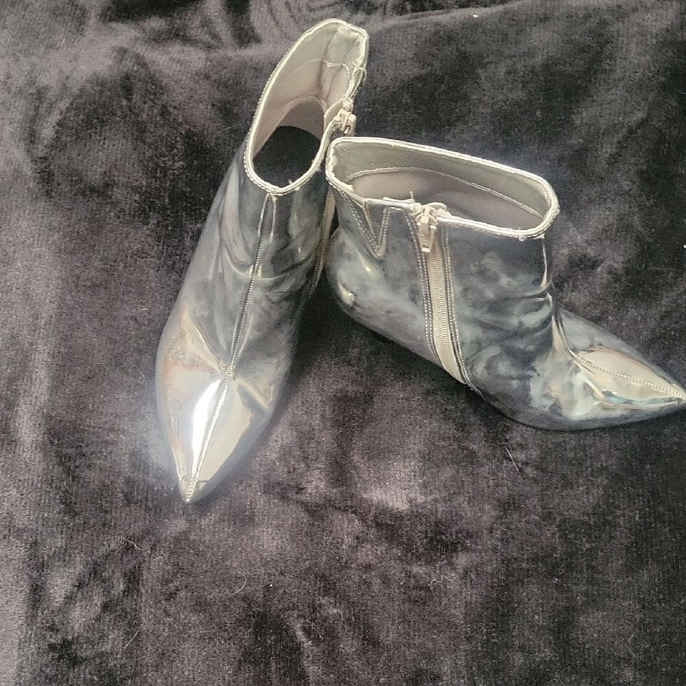 Silver Women's Ankle Boots